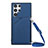 Custodia Lusso Pelle Cover Y01B per Samsung Galaxy S21 Ultra 5G Blu