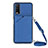 Custodia Lusso Pelle Cover Y01B per Vivo Y11s Blu