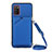 Custodia Lusso Pelle Cover Y02B per Samsung Galaxy A03s Blu