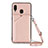 Custodia Lusso Pelle Cover Y02B per Samsung Galaxy A30 Oro Rosa