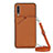 Custodia Lusso Pelle Cover Y02B per Samsung Galaxy A50 Marrone