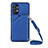 Custodia Lusso Pelle Cover Y02B per Samsung Galaxy M32 5G Blu