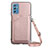 Custodia Lusso Pelle Cover Y02B per Samsung Galaxy M52 5G Oro Rosa