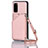 Custodia Lusso Pelle Cover Y02B per Samsung Galaxy S20 5G Oro Rosa