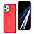 Custodia Lusso Pelle Cover Y03B per Apple iPhone 13 Pro Rosso