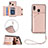 Custodia Lusso Pelle Cover Y03B per Samsung Galaxy A30 Oro Rosa