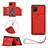 Custodia Lusso Pelle Cover Y03B per Samsung Galaxy A81 Rosso