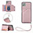 Custodia Lusso Pelle Cover Y03B per Samsung Galaxy F42 5G Oro Rosa