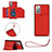 Custodia Lusso Pelle Cover Y03B per Samsung Galaxy Note 20 5G Rosso