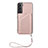 Custodia Lusso Pelle Cover Y03B per Samsung Galaxy S21 Plus 5G Oro Rosa