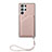 Custodia Lusso Pelle Cover Y03B per Samsung Galaxy S21 Ultra 5G Oro Rosa