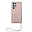 Custodia Lusso Pelle Cover Y03B per Samsung Galaxy S22 Ultra 5G Oro Rosa