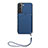 Custodia Lusso Pelle Cover Y03B per Samsung Galaxy S25 5G Blu