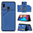 Custodia Lusso Pelle Cover Y04B per Samsung Galaxy A30 Blu