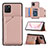 Custodia Lusso Pelle Cover Y04B per Samsung Galaxy A81 Oro Rosa