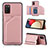 Custodia Lusso Pelle Cover Y04B per Samsung Galaxy F02S SM-E025F Oro Rosa