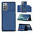 Custodia Lusso Pelle Cover Y04B per Samsung Galaxy Note 20 5G Blu