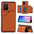 Custodia Lusso Pelle Cover Y04B per Samsung Galaxy S10 Lite Marrone