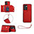 Custodia Lusso Pelle Cover YB1 per Oppo A57 5G Rosso