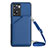 Custodia Lusso Pelle Cover YB3 per Oppo A57 4G Blu