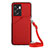 Custodia Lusso Pelle Cover YB3 per Oppo A57 5G Rosso