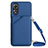 Custodia Lusso Pelle Cover YB3 per Oppo A78 5G Blu