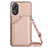 Custodia Lusso Pelle Cover YB3 per Oppo A78 5G Oro Rosa