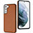 Custodia Lusso Pelle Cover YB6 per Samsung Galaxy S22 5G Marrone