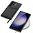 Custodia Lusso Pelle e Plastica Opaca Cover AC1 per Samsung Galaxy S23 Ultra 5G Nero