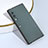 Custodia Lusso Pelle e Plastica Opaca Cover B02H per Huawei Honor V Purse 5G Verde