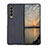 Custodia Lusso Pelle e Plastica Opaca Cover B03 per Samsung Galaxy Z Fold4 5G Blu