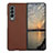 Custodia Lusso Pelle e Plastica Opaca Cover B04 per Samsung Galaxy Z Fold4 5G Marrone