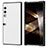 Custodia Lusso Pelle e Plastica Opaca Cover B04H per Huawei Honor V Purse 5G Bianco