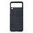 Custodia Lusso Pelle e Plastica Opaca Cover B05 per Samsung Galaxy Z Flip3 5G Blu