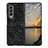 Custodia Lusso Pelle e Plastica Opaca Cover B05 per Samsung Galaxy Z Fold3 5G Verde