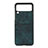 Custodia Lusso Pelle e Plastica Opaca Cover B06 per Samsung Galaxy Z Flip3 5G Verde