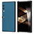 Custodia Lusso Pelle e Plastica Opaca Cover B11H per Huawei Honor V Purse 5G Blu