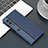 Custodia Lusso Pelle e Plastica Opaca Cover B14H per Huawei Honor V Purse 5G Blu