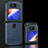 Custodia Lusso Pelle e Plastica Opaca Cover BH2 per Motorola Moto RAZR (2022) 5G Blu