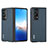 Custodia Lusso Pelle e Plastica Opaca Cover BH3 per Huawei Honor Magic Vs2 5G Blu