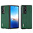 Custodia Lusso Pelle e Plastica Opaca Cover BH3 per Huawei Honor Magic Vs2 5G Verde