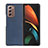 Custodia Lusso Pelle e Plastica Opaca Cover BH4 per Samsung Galaxy Z Fold2 5G Blu