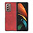 Custodia Lusso Pelle e Plastica Opaca Cover BH4 per Samsung Galaxy Z Fold2 5G Rosso