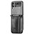 Custodia Lusso Pelle e Plastica Opaca Cover C01 per Samsung Galaxy Z Flip4 5G Nero