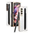 Custodia Lusso Pelle e Plastica Opaca Cover C04 per Samsung Galaxy Z Fold4 5G Bianco
