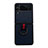 Custodia Lusso Pelle e Plastica Opaca Cover C05 per Samsung Galaxy Z Flip4 5G Blu
