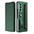 Custodia Lusso Pelle e Plastica Opaca Cover C06 per Samsung Galaxy Z Fold4 5G Verde