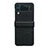 Custodia Lusso Pelle e Plastica Opaca Cover C08 per Samsung Galaxy Z Flip4 5G Nero