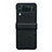 Custodia Lusso Pelle e Plastica Opaca Cover C08 per Samsung Galaxy Z Flip4 5G Nero