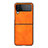 Custodia Lusso Pelle e Plastica Opaca Cover C09 per Samsung Galaxy Z Flip4 5G Arancione